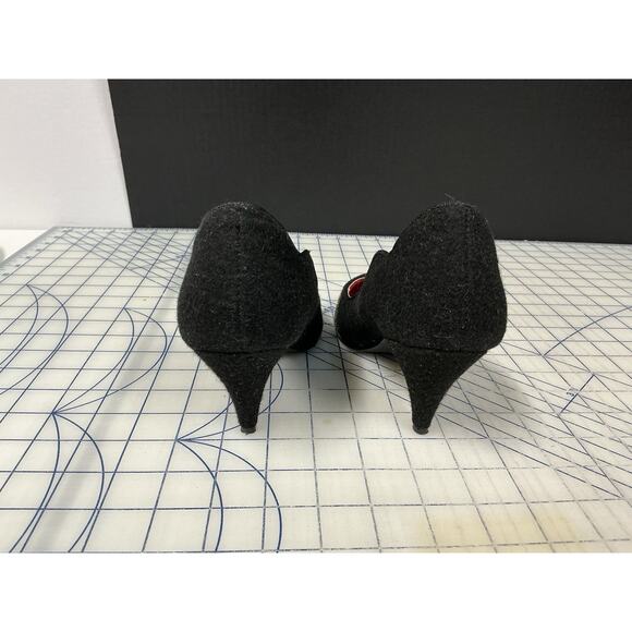 B.A.I.T But Another Innocent Tale Floral Embroidered Hanoi Black Heel Size 7 - Picture 4 of 10